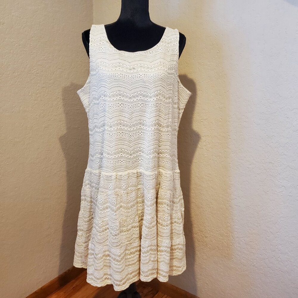 Cato Ivory Cream Crochet Dress